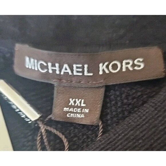 Michael Kors Sweater Shirt Men's Size XXL Black Button Up Short Sleeve t72 - Picture 6 of 8